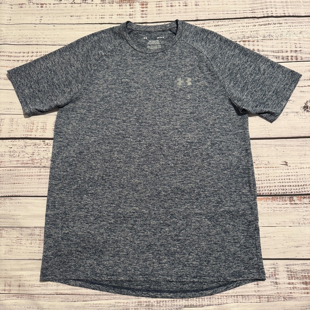 Under Armour The Tech Tee Short Sleeve‎ Shirt Blue Heather Men's Size Medium